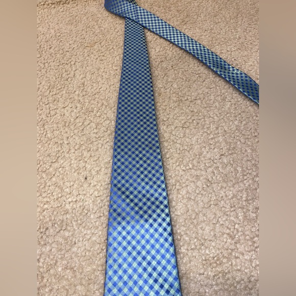 MICHAEL KORS SILK TIE WITH BLUE AND GREEN PLAID PATTERN - Picture 4 of 8